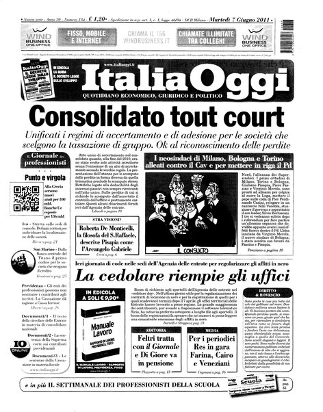 Italia oggi : quotidiano di economia finanza e politica